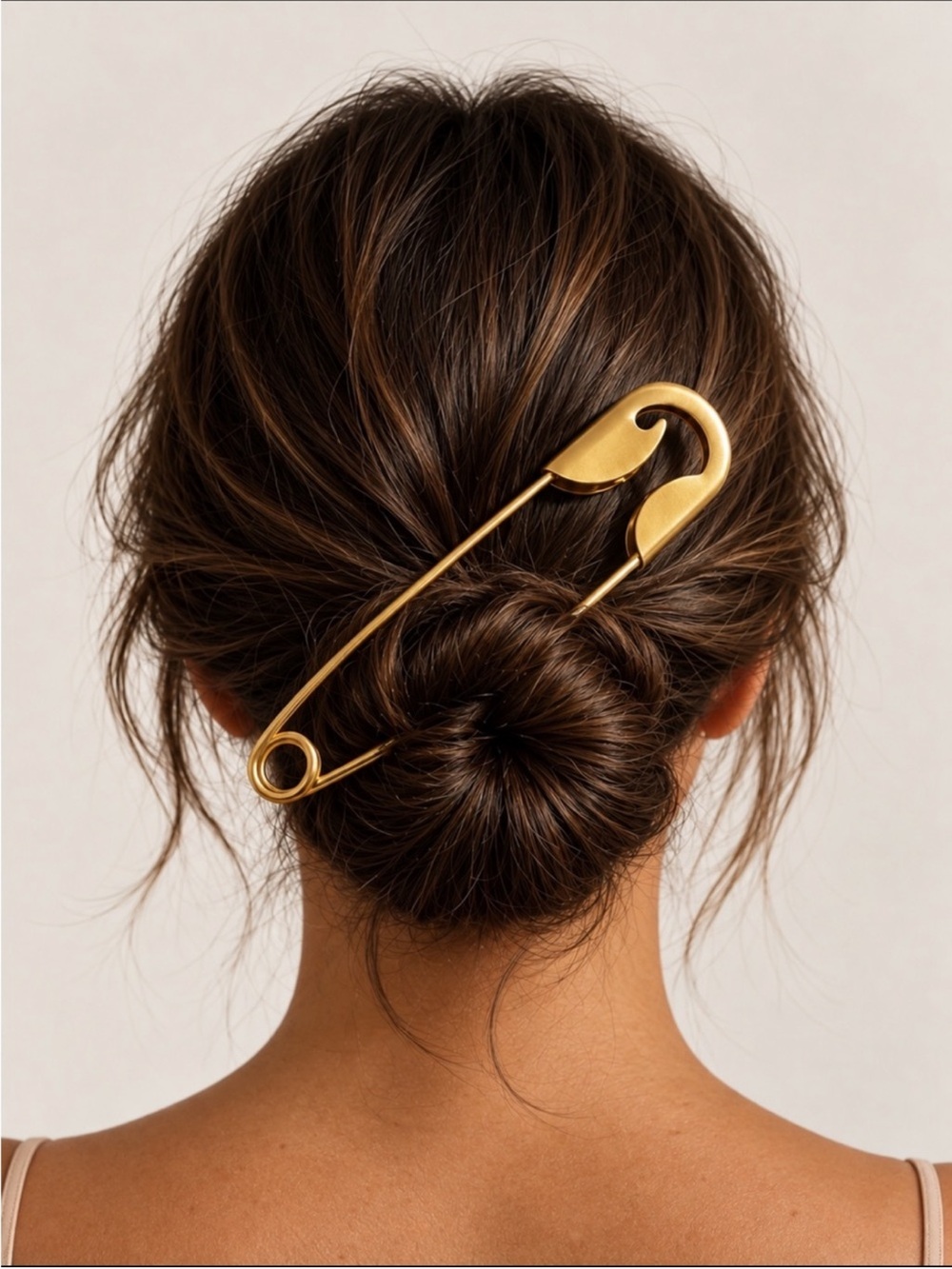 New! Gold Safety Pin Hair Clip NWOT